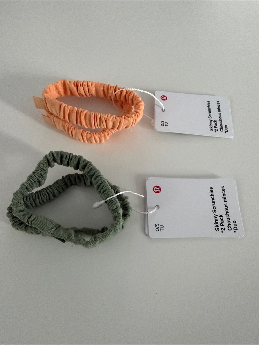 Lululemon - Set of 2 - Skinny Scrunchies 2 pack - DSTN and RKML - NWT
